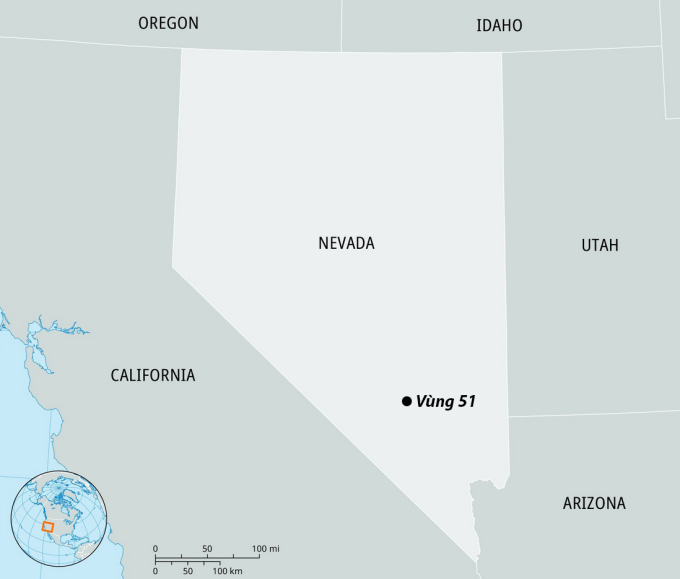 Vị trí vùng 51. Đồ họa: Britannica