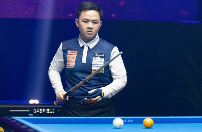 Bao Phương Vinh có một kỳ World Cup billiards 3C chặng Antwerp đáng nhớ với kỷ lục về hiệu suất ghi điểm. Ảnh: World Cup billiards
