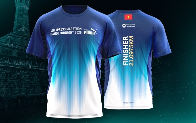 Áo Finisher 21km. Ảnh: VnExpress Marathon
