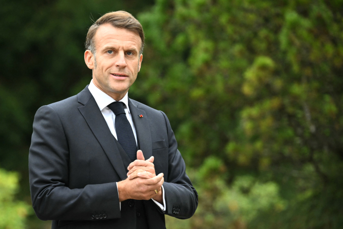 Tổng thống Pháp Emmanuel Macron tại Luxembourg hôm 3/10. Ảnh: AFP