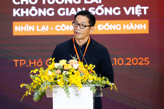 Ông Uchidate Katsuaki phát biểu tại sự kiện. Ảnh: Lixil