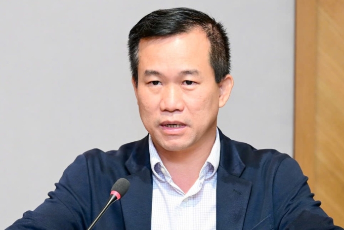 Ông Chu Thúc Đạt, Phó cục trưởng Đổi mới sáng tạo, tại họp báo tháng 10 của Bộ Khoa học và Công nghệ. Ảnh: Minh Sơn