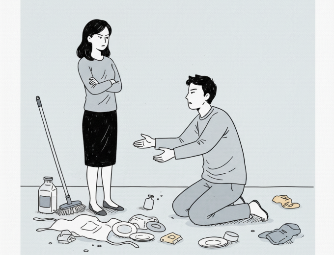 Bị vợ tát nhiều cái khi tôi to tiếng