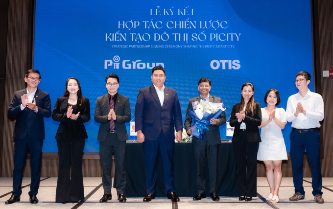 Pi Group ký kết hợp tác chiến lược với tập đoàn thang máy Otis. Ảnh: Pi Group