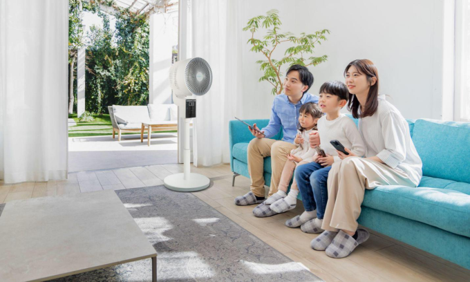 Quạt thông minh Kosmen Eco phù hợp với gia đình nhiều thế hệ. Ảnh: Kosmen