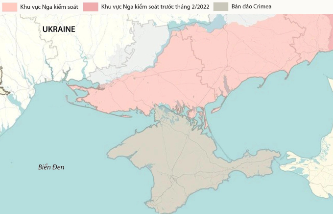 Vị trí bán đảo Crimea. Đồ họa: RYV