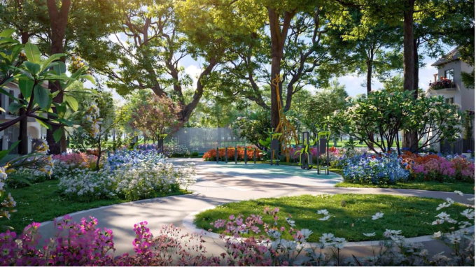 Phối cảnh không gian xanh tại dự án. Ảnh: Eurowindow Sport Garden