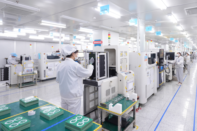Nhà máy công nghệ cao chuyên sản xuất bo mạch điện tử của Sunhouse đặt tại Quốc Oai, Hà Nội. Ảnh: Sunhouse