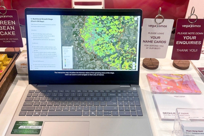 Phần mềm của Việt Nam được tích hợp AI, có khả năng phân tích dữ liệu bản đồ theo thời gian thực. Ảnh: Minh Trang