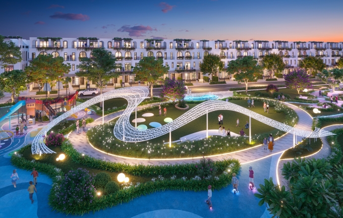 Phối cảnh công viên ven sông về đêm. Ảnh: Phát Đạt