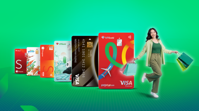 Các dòng thẻ tín dụng của VPBank. Ảnh: VPBank