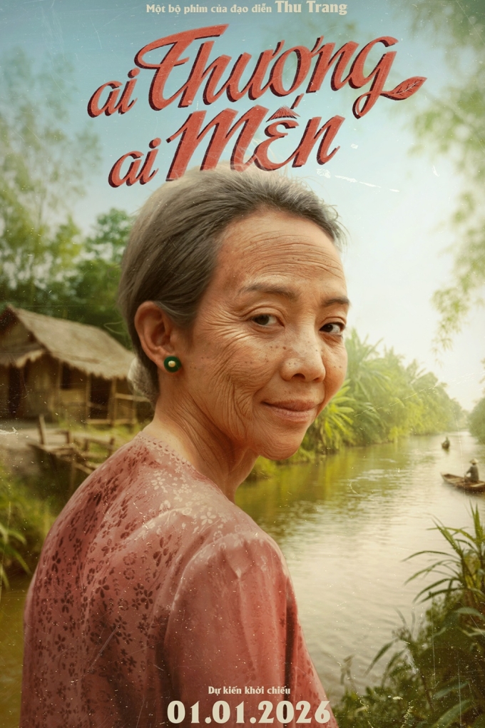 Tạo hình Thu Trang trong poster phim Ai thương ai mến. Ảnh: Huy Trần