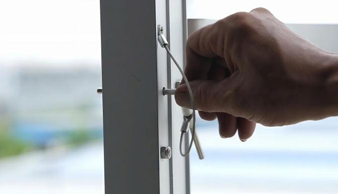 Chốt mở thang cơ học. Ảnh: VinaFoam