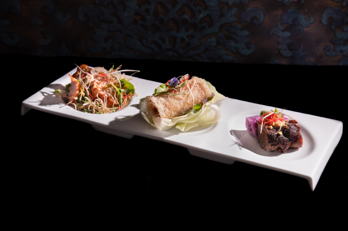 Ba món khai vị trong thực đơn tối. Ảnh: Vietnam House