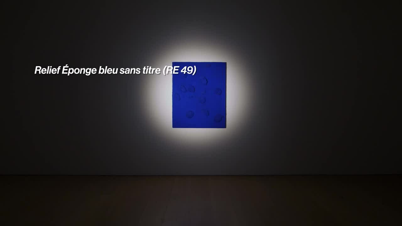 Bức tranh Relief Éponge bleu sans titre của Yves Klein