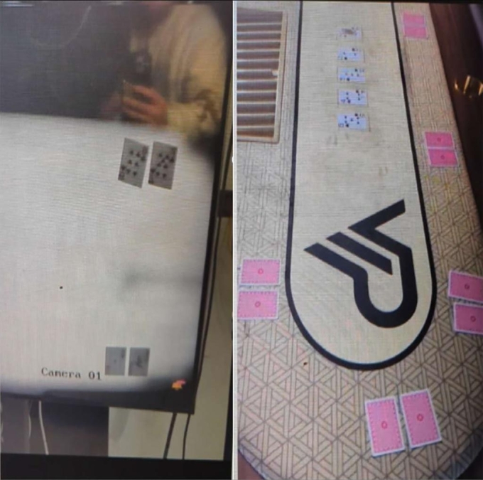 Bàn poker gắn camera X-quang có thể đọc những lá bài úp. Ảnh: US Attorney