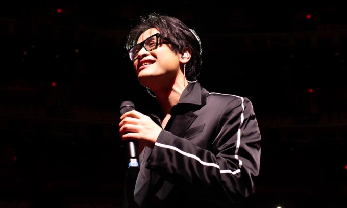 Hà Anh Tuấn ở buổi tổng duyệt chương trình. Ảnh: Nhân vật cung cấp