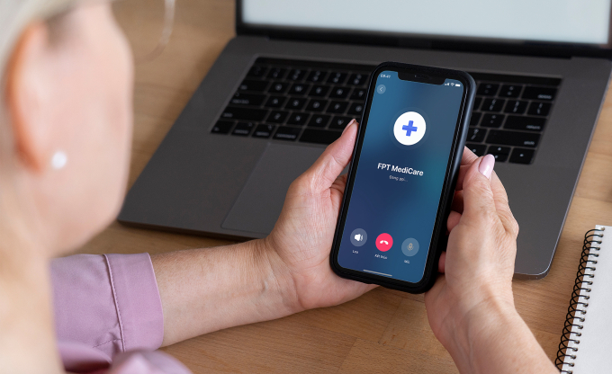 Màn hình khi khách hàng gọi điện qua ứng dụng FPT MediCare. Ảnh: FPT