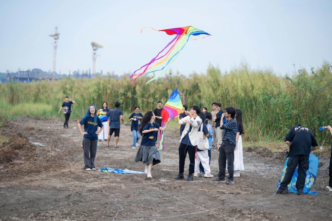 Sinh viên trường Đại học Fulbright trong ngày đánh dấu cột mốc phát triển mới của trường. Ảnh: Trường Đại học Fulbright