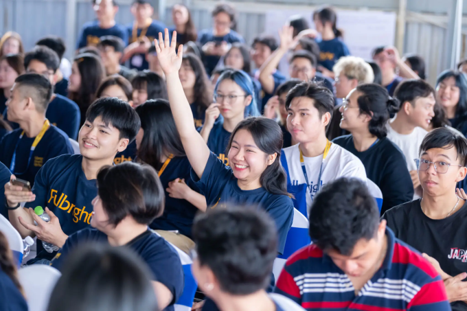 Sinh viên trong sự kiện mở ra chương phát triển mới của trường Đại học Fulbright Việt Nam. Ảnh: Trường Đại học Fulbright Việt Nam