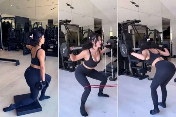 Kim Kardashian: Bí quyết giữ dáng với tạ nặng