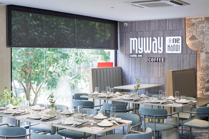 Khu vực bistro phục vụ món ăn tại My Way Coffee - One Hanoi. Ảnh: My Way Coffee