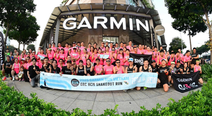 Garmin Việt Nam tổ chức rất nhiều hoạt động tương tác trước giải chạy, đơn cử như buổi luyện tập Shakeout Run. Ảnh: Garmin