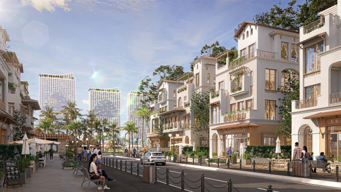 Phối cảnh phố thương mại tại Blanca City. Ảnh: Sun Group