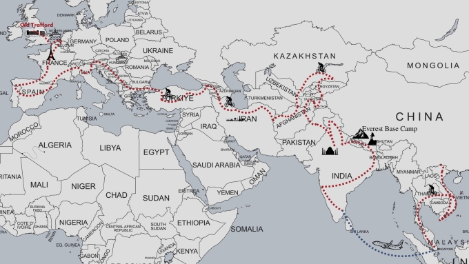 Lộ trình anh Luật đặt ra. Ảnh: NVCC