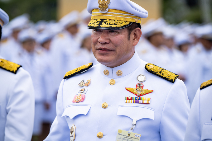 Ông Thamanat dự sự kiện của hoàng gia vào tháng 7/2024 tại Bangkok, khi đó giữ chức Bộ trưởng Nông nghiệp và Hợp tác Thái Lan. Ảnh: AFP