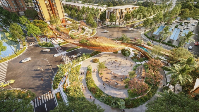 Không gian sống được thiết kế khơi mở tương tác tại dự án One Era. Ảnh: Kinera