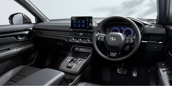 Cần số dạng nút bấm trên CR-V phiên bản mới. Ảnh: HVN