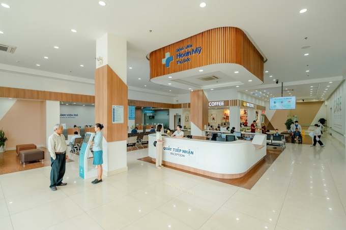 Không gian tiếp nhận khám sức khỏe tổng quát cho trẻ em tại Bệnh viện Hoàn Mỹ Thủ Đức. Ảnh: Bệnh viện cung cấp