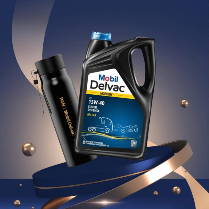 Sản phẩm dầu nhớt Mobil Delvac được PAN phân phối tại thị trường Việt Nam. Ảnh: PAN