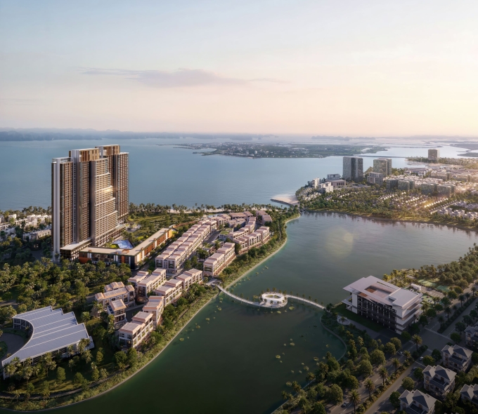 Nằm trong quần thể Marina Bayfront District, Aria Bay là tâm điểm của hệ sinh thái sống, nghỉ dưỡng, giải trí tại Halong Marina. Ảnh: BIM Land