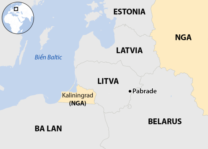 Vị trí Litva. Đồ họa: BBC