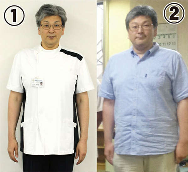 Hình ảnh tiến sĩ Teruaki Kawanishi (bên trái là sau giảm cân, bên phải là trước giảm cân). Nguồn: TVBS