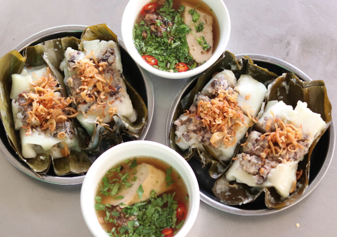 Món bánh bèo tại một quán ăn Hải Phòng. Ảnh: Thùy Linh