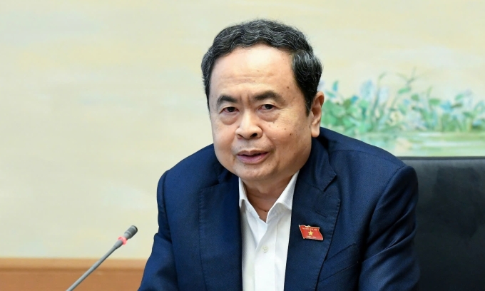 Chủ tịch Quốc hội Trần Thanh Mẫn phát biểu tại thảo luận tổ sáng 3/11. Ảnh: Media Quốc hội