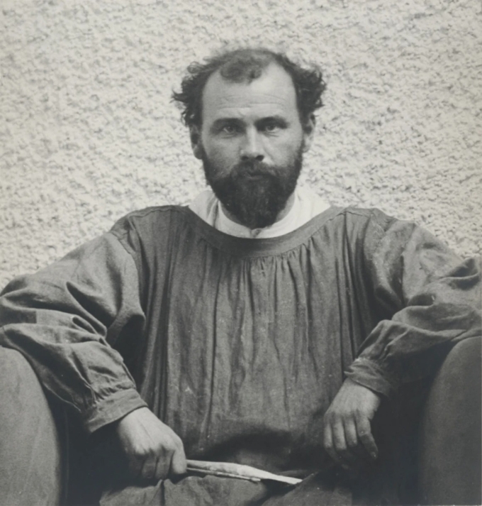 Chân dung danh họa Gustav Klimt năm 1902. Ảnh: Österreichische Nationalbibliothek
