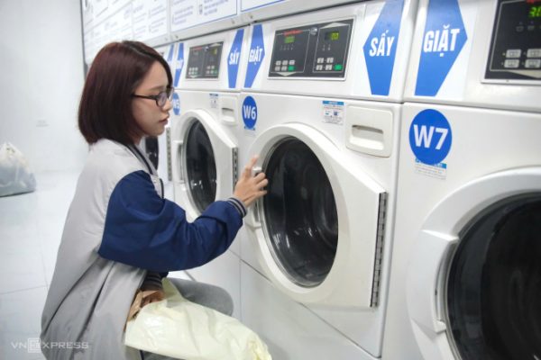 Giặt sấy giá rẻ tại ký túc xá Xây dựng: Tiện lợi cho sinh viên