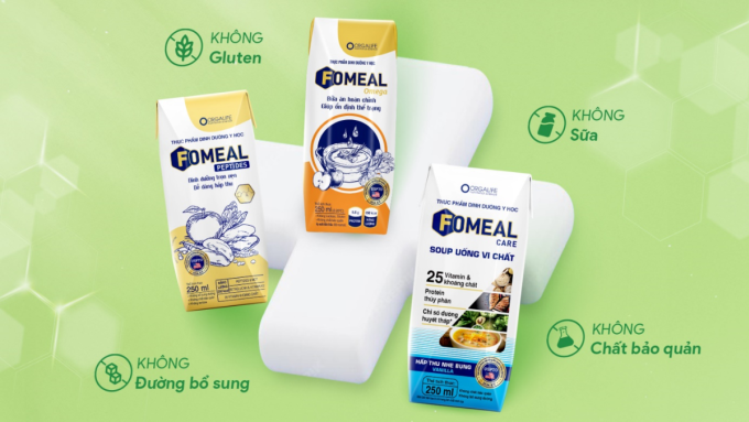 Dòng sản phẩm Fomeal ứng dụng công nghệ thủy phân. Ảnh: Orgalife