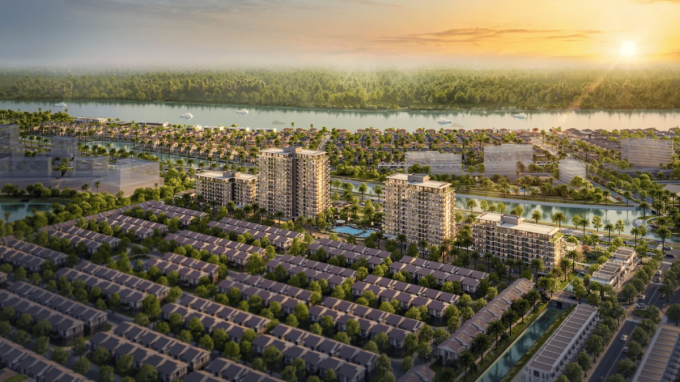 Phân khu căn hộ cao tầng Solaria Rise nằm tại trung tâm đô thị Waterpoint quy mô 335 ha. Ảnh: Nam Long Group