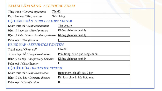Kết quả chẩn đoán Hân bị rối loạn chuyển hóa lipid máu khi khám sức khoẻ định kì tại công ty. Ảnh: Nhân vật cung cấp