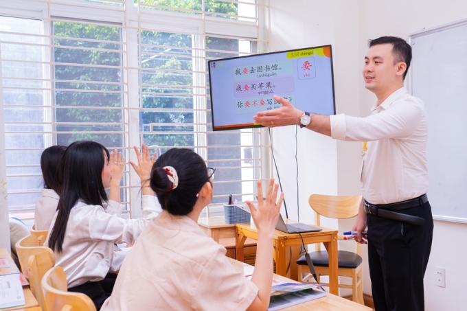 Một buổi học tại trung tâm Tiếng Trung Ni Hao. Ảnh: Tiếng Trung Ni Hao