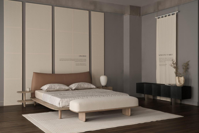 Thiết kế giường ngủ đề cao sự tinh giản, cân bằng. Ảnh: Nordic