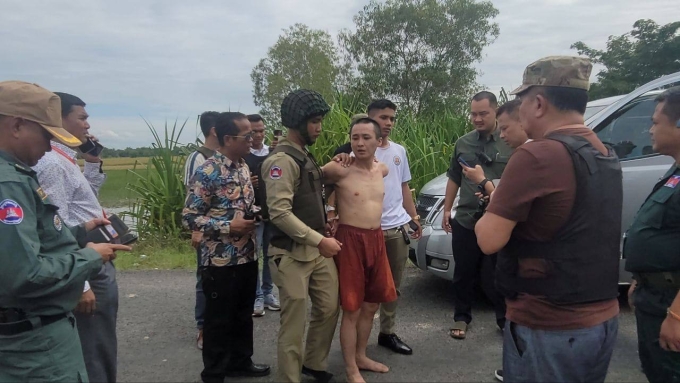 Một phạm nhân trong nhóm bị bắt giữ vào trưa 18/11. Ảnh: Freshnews