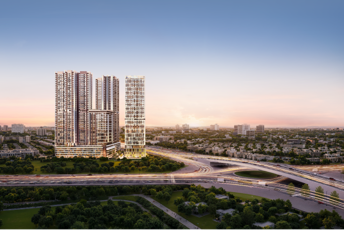 Dự án Picity Sky Park do Pi Group phát triển theo mô hình đô thị số ngay trục đại lộ Phạm Văn Đồng. Ảnh: Pi Group