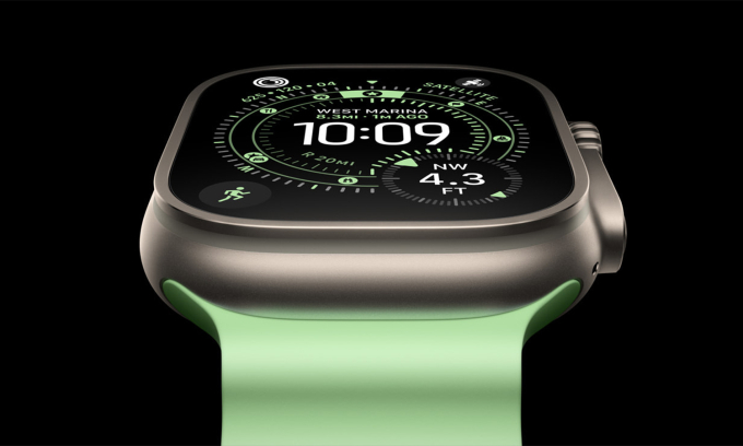 Apple Watch Ultra 3 vỏ titan.