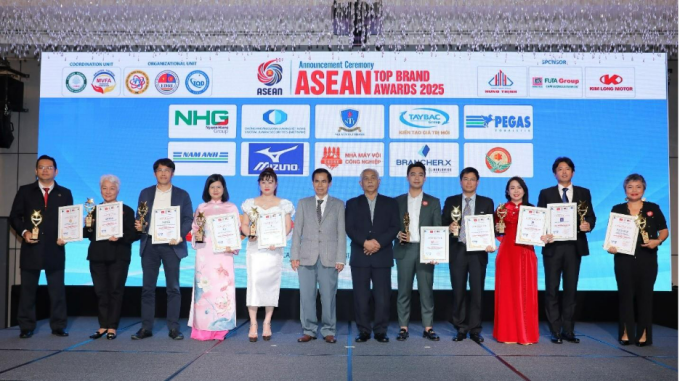 Top 10 Thương hiệu uy tín hàng đầu ASEAN 2025. Nguồn: Diễn đàn Xúc tiến Thương mại Đầu tư Việt Nam - Malaysia 2025